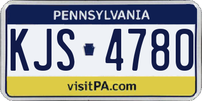 PA license plate KJS4780