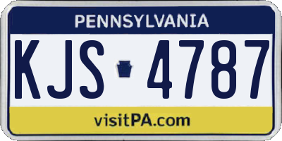 PA license plate KJS4787