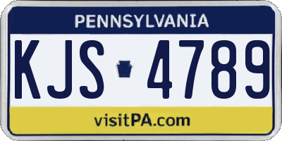 PA license plate KJS4789