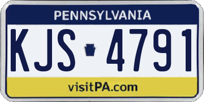 PA license plate KJS4791