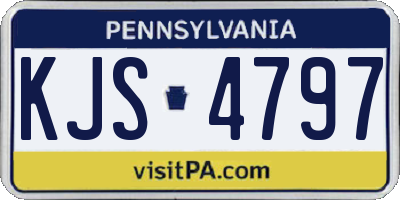 PA license plate KJS4797