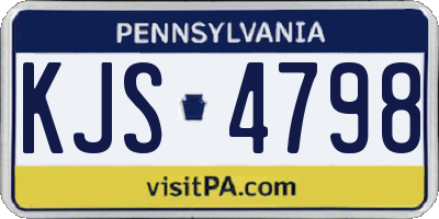 PA license plate KJS4798