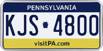 PA license plate KJS4800