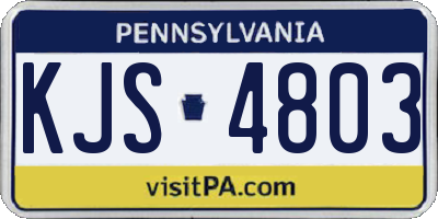 PA license plate KJS4803
