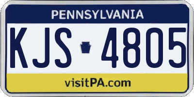 PA license plate KJS4805