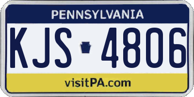 PA license plate KJS4806