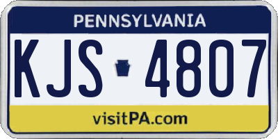 PA license plate KJS4807