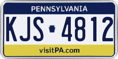 PA license plate KJS4812