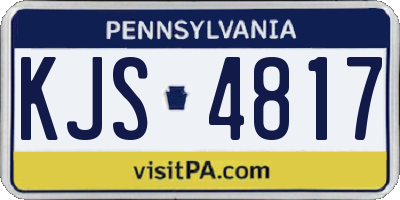 PA license plate KJS4817