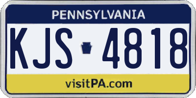 PA license plate KJS4818