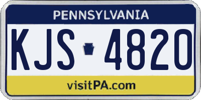 PA license plate KJS4820