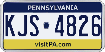 PA license plate KJS4826