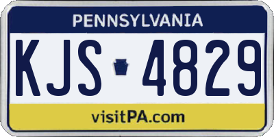 PA license plate KJS4829