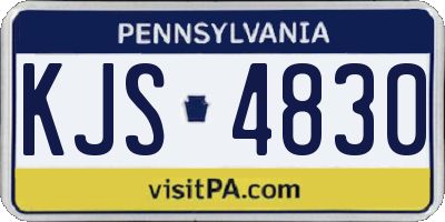 PA license plate KJS4830