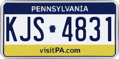 PA license plate KJS4831