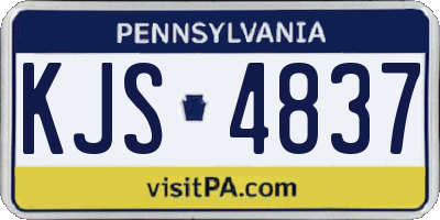 PA license plate KJS4837