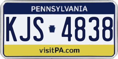 PA license plate KJS4838