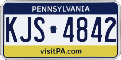 PA license plate KJS4842