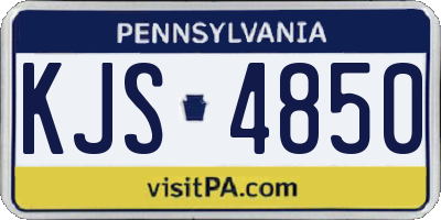 PA license plate KJS4850
