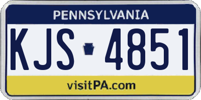 PA license plate KJS4851