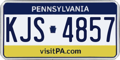 PA license plate KJS4857