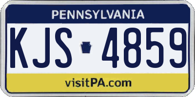 PA license plate KJS4859