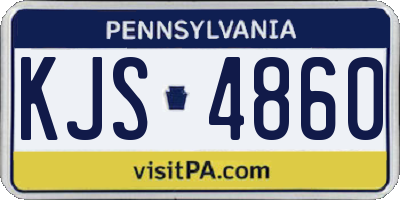 PA license plate KJS4860