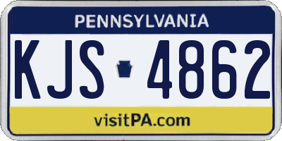 PA license plate KJS4862