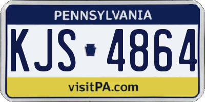 PA license plate KJS4864