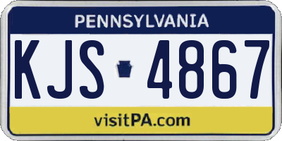 PA license plate KJS4867