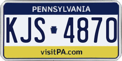PA license plate KJS4870