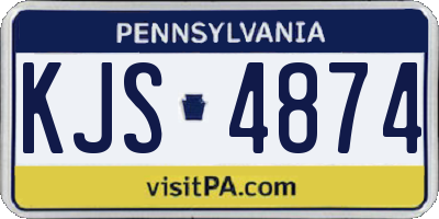 PA license plate KJS4874