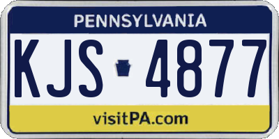 PA license plate KJS4877