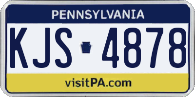 PA license plate KJS4878