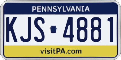 PA license plate KJS4881
