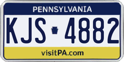 PA license plate KJS4882