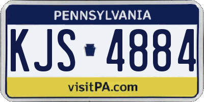 PA license plate KJS4884