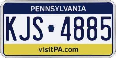 PA license plate KJS4885