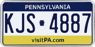 PA license plate KJS4887