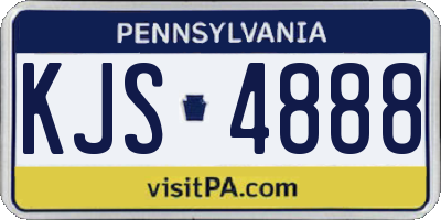 PA license plate KJS4888