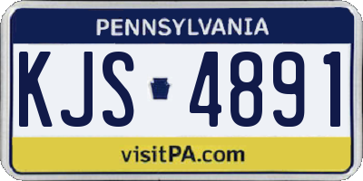 PA license plate KJS4891