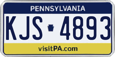 PA license plate KJS4893
