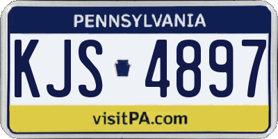 PA license plate KJS4897