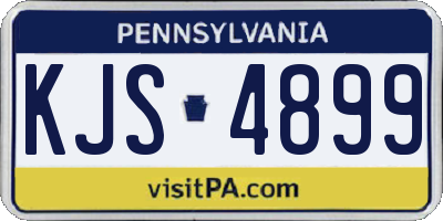 PA license plate KJS4899