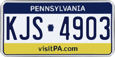 PA license plate KJS4903