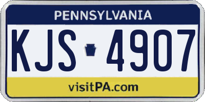 PA license plate KJS4907