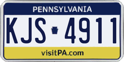 PA license plate KJS4911