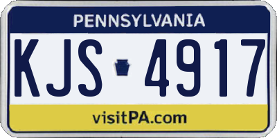 PA license plate KJS4917