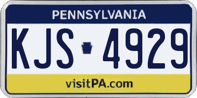 PA license plate KJS4929