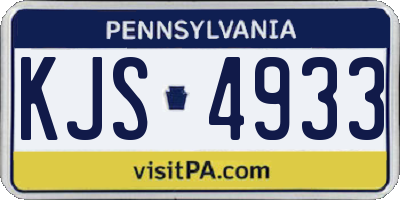 PA license plate KJS4933
